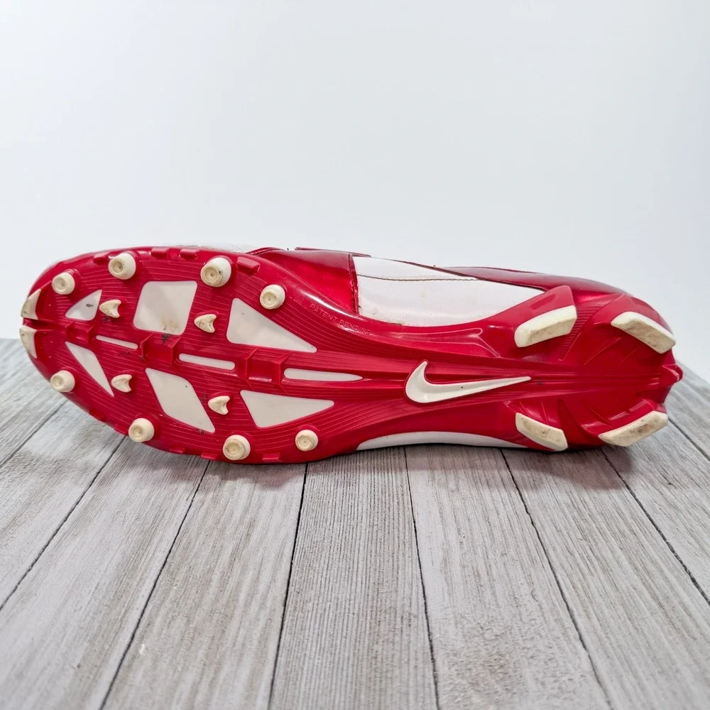 Nike Huarache 3 Lacrosse Cleats - White‎ Red - Style 469730-160 - Men's Size 13